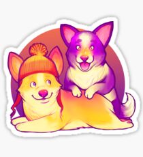 Cunning Corgis Sticker