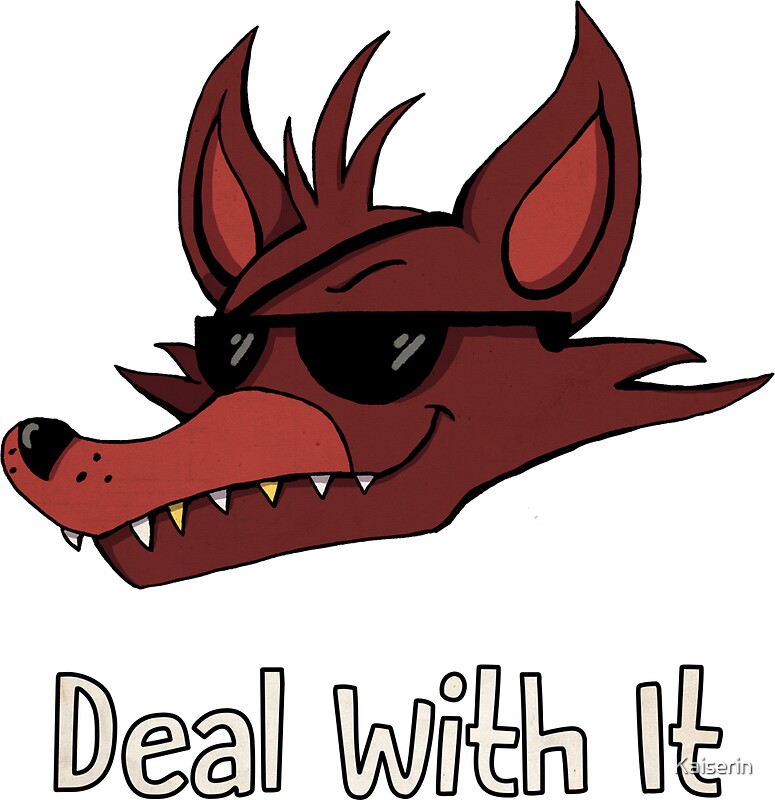"Five Nights at Freddy's FNAF Foxy Deal With It" Stickers by