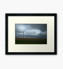 Kansas Windmill Farm Framed Print