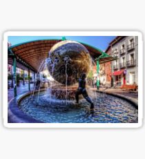 Fountain at the Bus Station Sticker