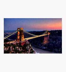 Clifton Suspension Bridge in Oil Photographic Print