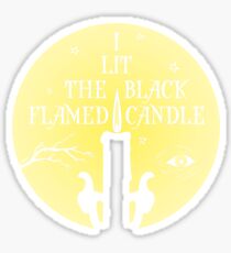 Black Flamed Candle Sticker