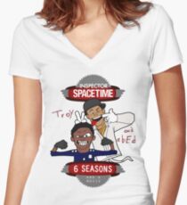 Inspector Spacetime Women's Fitted V-Neck T-Shirt