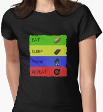 ARK Survival evolved - EAT SLEEP TAME REPEAT Women's Fitted T-Shirt