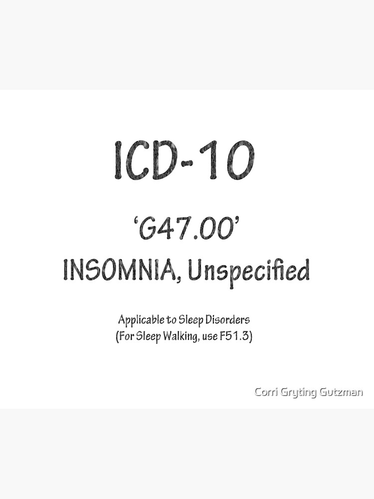 travel related insomnia icd 10