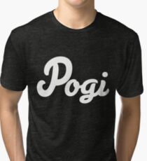 White Pogi Tri-blend T-Shirt