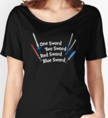 One Sword, Two Sword, Red Sword, Blue Sword Women's Relaxed Fit T-Shirt