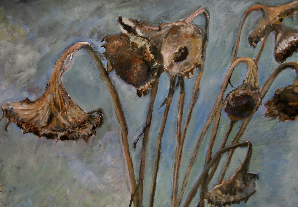 "dead sunflowers" by Jeremy Wallace Redbubble