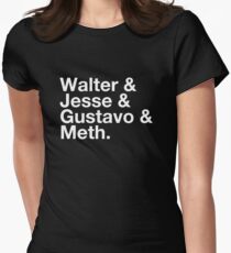 Walter & Jesse & Gustavo & Meth Women's Fitted T-Shirt