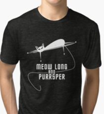 Spockat - Meow long and purrsper Tri-blend T-Shirt