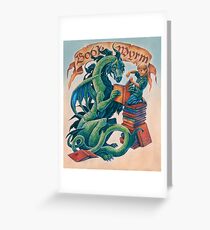 Book Wyrm Greeting Card