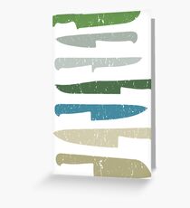 Chef's knives Greeting Card