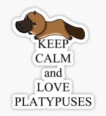 Keep calm and love platypuses Sticker