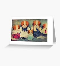 Chiffon Dog Family Greeting Card