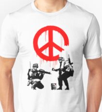 Banksy - Soldiers Painting Peace (CND Soldiers) Unisex T-Shirt