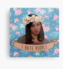 I Hate People - April Ludgate Metal Print