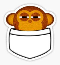 Pocket monkey is highly suspicious Sticker