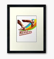 I Love Running Framed Print