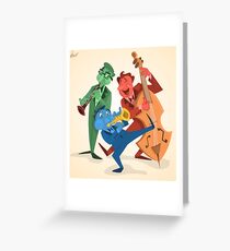 Jazz Trio Greeting Card
