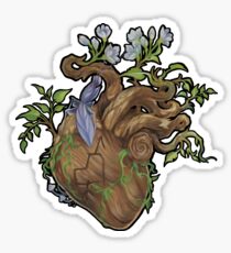 Pegatina Corazón - Madera