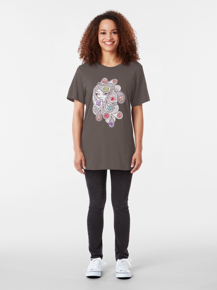 Alternate view of Skeleton Waves Slim Fit T-Shirt