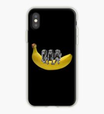 ❤‿❤ MONKEYS SIGN LANGUAGE SITTING ON BANANA THROW PILLOW & TOTE BAG ❤‿❤ iPhone Case