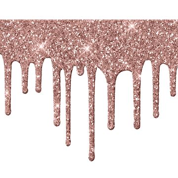 Rose gold glitter drips pink sparkle glam girly wrapping paper sheets