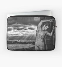 Dramatic Sky with Hot Model on the Thames in London Laptop Sleeve