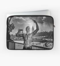 Dramatic Sky with Hot Model on the Thames in London Laptop Sleeve