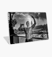 Dramatic Sky with Hot Model on the Thames in London Laptop Skin