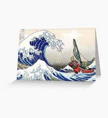 Legend of Zelda Great Wave Windwaker Greeting Card