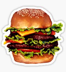 Double Cheeseburger 2 Pattern Sticker