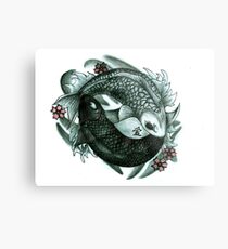 Koi fish yin and yang Metal Print