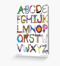 Children's Alphabet Greeting Card