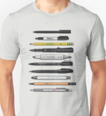 Pen Collection For Sketching And Drawing (Plain) Unisex T-Shirt