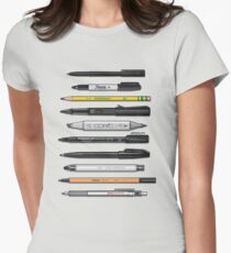 Pen Collection For Sketching And Drawing (Plain) Women's Fitted T-Shirt