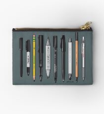Pen Collection For Sketching And Drawing (Plain) Zipper Pouch