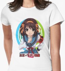 Haruhi Suzumiya - SOS Brigade Leader! Women's Fitted T-Shirt