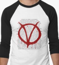 V for Vendetta Men's Baseball ¾ T-Shirt