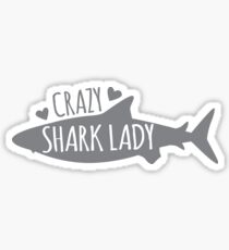 Pegatina CRAZY Shark lady