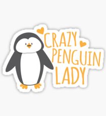 Crazy Penguin Lady Sticker