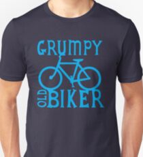 Grumpy old Biker with cycle riding bike bicycle Unisex T-Shirt