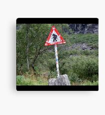 Warning! Crossing Trolls Canvas Print