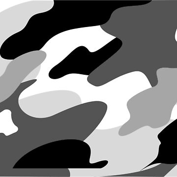 Camo Print (White, Black) Art Board Print for Sale by Kadeda