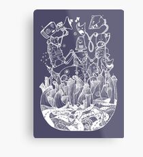 White robots Metal Print