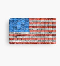 License Plate Flag of the USA United States - Michigan Plates Canvas Print
