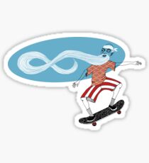 The Ancient Skater, Forever Skate ukiyo e style Sticker