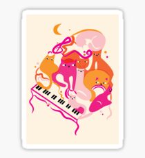 Jazz Cats Sticker