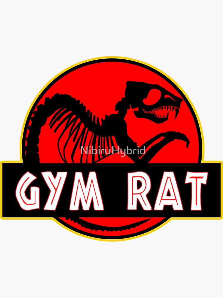 "Gym Rat Bodybuilding Fitness" Sticker by NibiruHybrid Redbubble