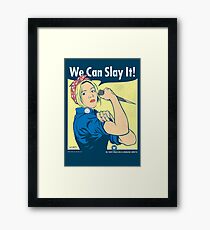 Buffy the Riveter Framed Print